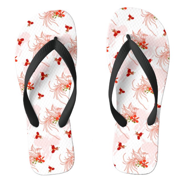 Chanclas Patrón Fénix Bird Y Phoenix Flower Seamless (Plantilla)