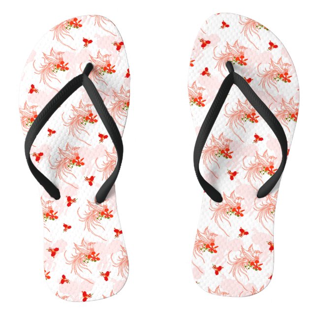 Chanclas Patrón Fénix Bird Y Phoenix Flower Seamless (Plantilla)
