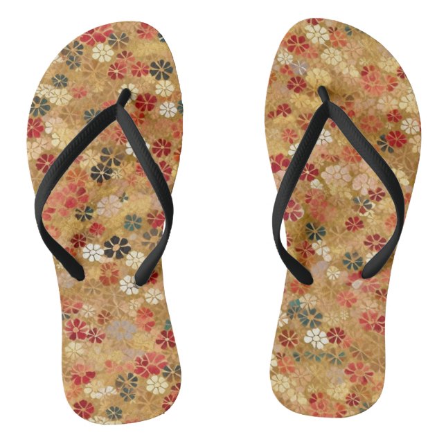 Chanclas Patrón floral de Chiyogami japonés (Plantilla)