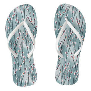 Chanclas Patrón floral de ciruela de primavera