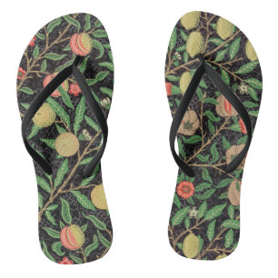 Chanclas Patrón floral de granada de frutas de William Morr