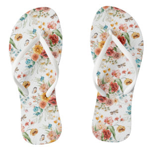 Chanclas Patrón floral de jardín