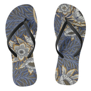 Chanclas Patrón floral de tulipán y sauce de William Morris