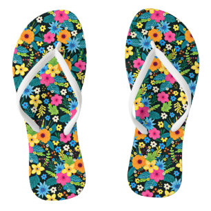 Chanclas Patrón floral de vibrante Ditsy-43785