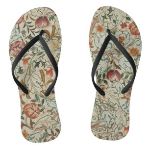 Chanclas Patrón floral de William Morris Acanthus Embroider