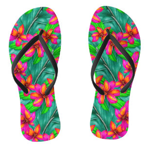 Chanclas Patrón floral del paraíso tropical