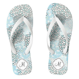Chanclas Patrón floral moderno de moda