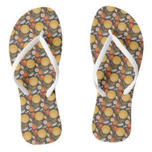 Chanclas Patrón floral retro clásico