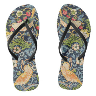 Chanclas Patrón floral William Morris Strawberry Thief