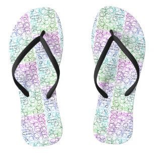 Chanclas Patrón geométrico abstracto Tiled y filtrado