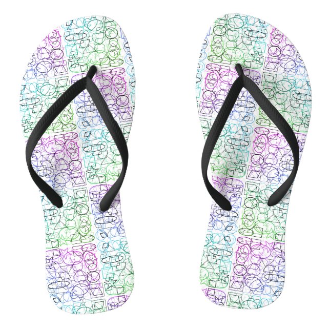 Chanclas Patrón geométrico abstracto | Tiled y filtrado | (Plantilla)