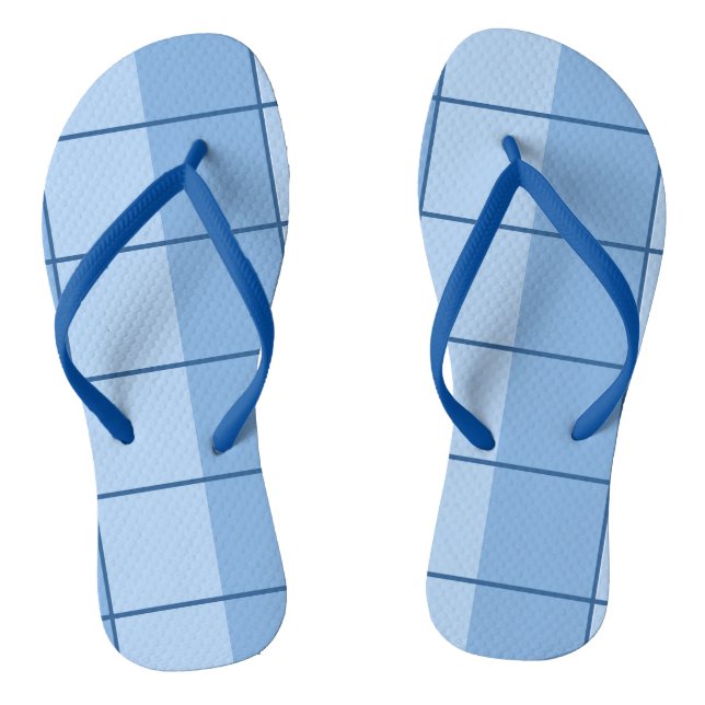 Chanclas Patrón geométrico de Guay azul (Plantilla)