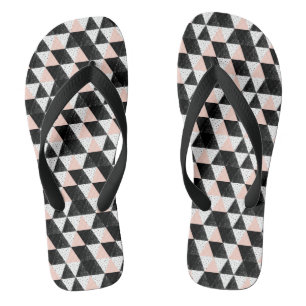 Chanclas Patrón geométrico de triángulo dibujado a mano