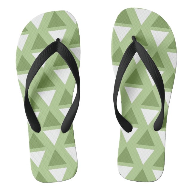 Chanclas Patrón geométrico simple pastel verde (Plantilla)