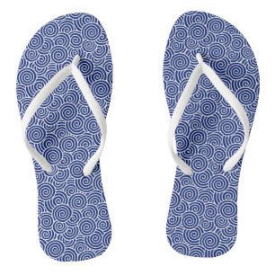 Chanclas Patrón giratorio japonés - azul marino y blanco