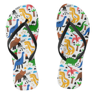 Chanclas Patrón ininterrumpido de dinosaurios