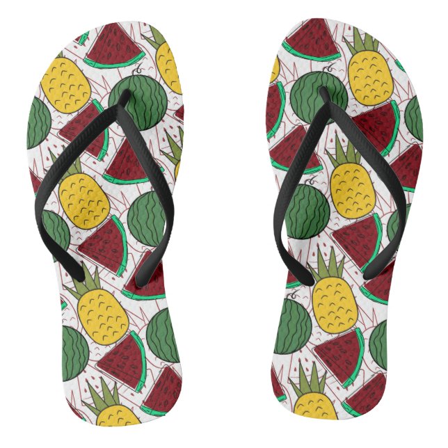 Chanclas Patrón ininterrumpido de frutas | Patrón de superf (Plantilla)