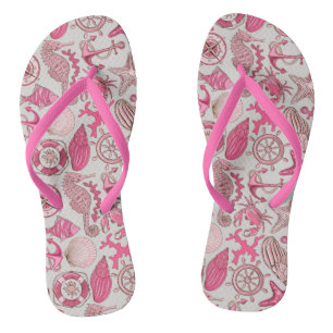 Chanclas Patrón marino rosa