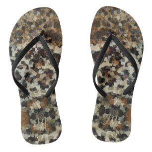 Chanclas Patrón marrón otoñal Leopardo monogramado