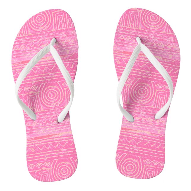 Chanclas Patrón mesopotamiano sumeriano antiguo rosado (Plantilla)