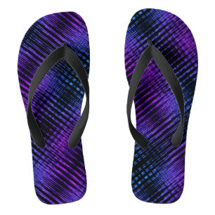 Chanclas Patrón moderno de ondas sine púrpura