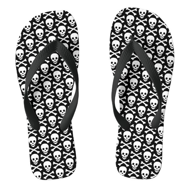 Chanclas Patrón moderno en blanco y negro (Plantilla)