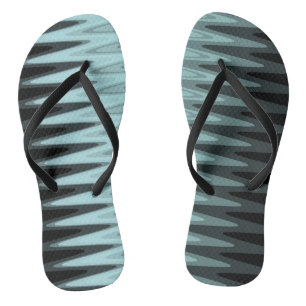 Chanclas Patrón negro teal gris Zig Zag