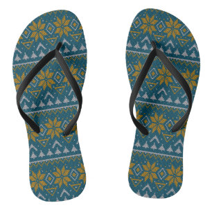 Chanclas Patrón ornamental tradicional tribal abstracto pop