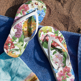 Chanclas Patrón Orquídea Tropical