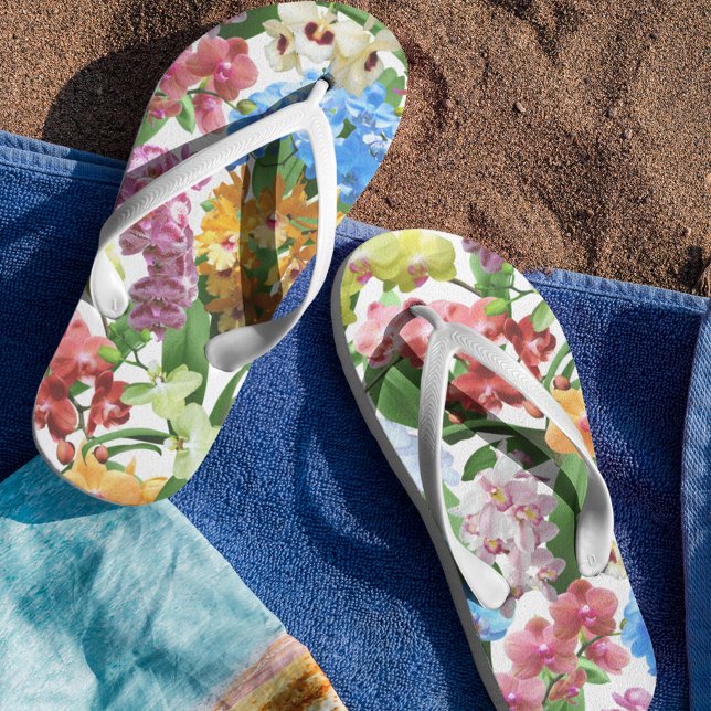 Chanclas Patrón Orquídea Tropical (Subido por el creador)