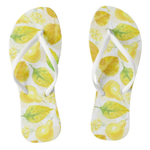 Chanclas Patrón otoñal acuarela