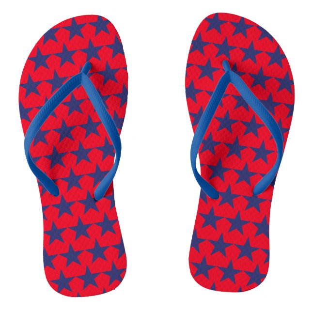 Chanclas Patrón patriótico de Stars Red white blue USA (Plantilla)