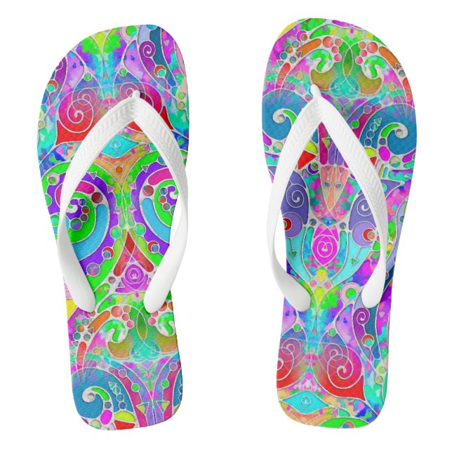 Chanclas Patrón Pintado A Mano Y Digitalmente Art. 22 (Plantilla)