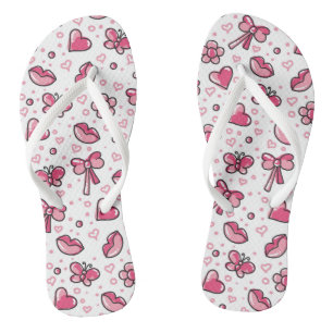 Chanclas patrón romántico