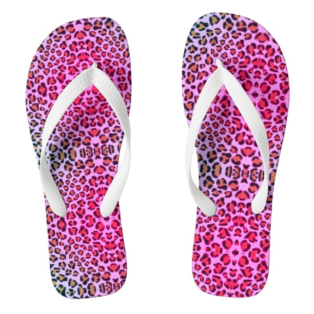 Chanclas Patrón rosa de leopardo (Plantilla)