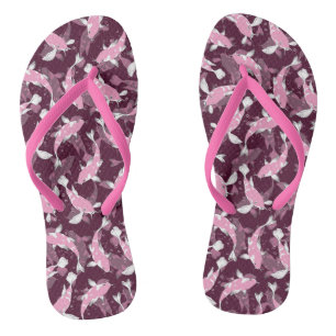 Chanclas Patrón rosa y púrpura - Koi Fish