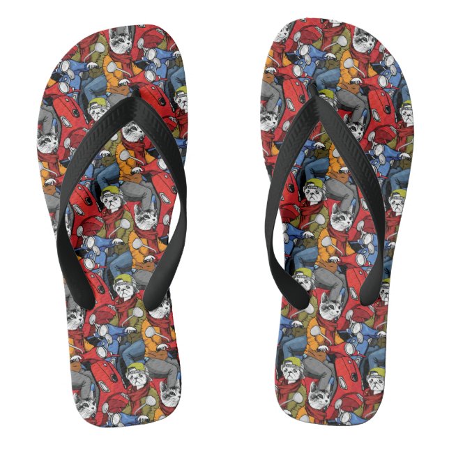 Chanclas Patrón Scooter de gatos y perros (Plantilla)