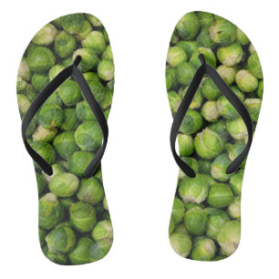 Chanclas Patrón vegetal verde de Bruselas