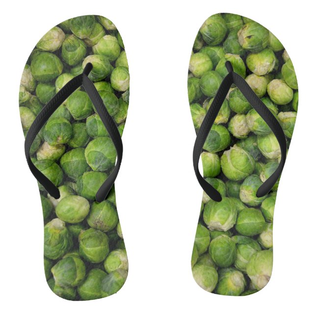 Chanclas Patrón vegetal verde de Bruselas (Plantilla)