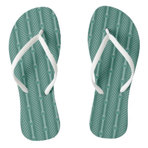 Chanclas Patrón Verde azulado ornamental