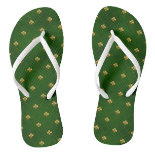 Chanclas Patrón verde dorado