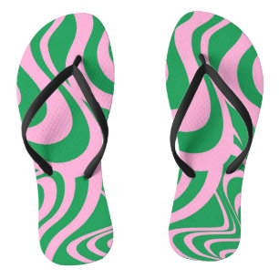 Chanclas Patrón Y2K colorido de Swirl Groovy Retro