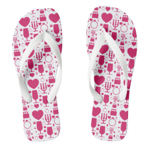 Chanclas patrones de elementos día de San Valentín