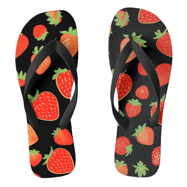 Chanclas Patrones de fresa (Plantilla)