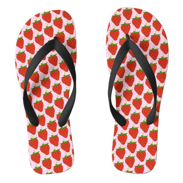 Chanclas Patrones de fresa Flip Flops (Plantilla)