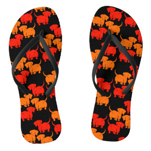 Chanclas Patrones de perro Dachshund alemán