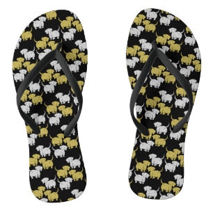 Chanclas Patrones de perro Dachshund alemán