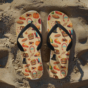 Chanclas Pavo de Acción de Gracias Pastel de Manzana y Cala