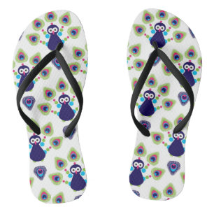 Chanclas pavo real exótico indio