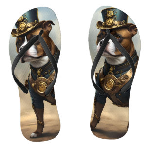 Chanclas Paws mecánicos: Steampunk Staffordshire Terrier